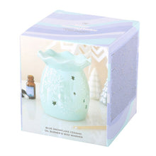 Load image into Gallery viewer, Iridescent Blue Snowflake Wax Burner